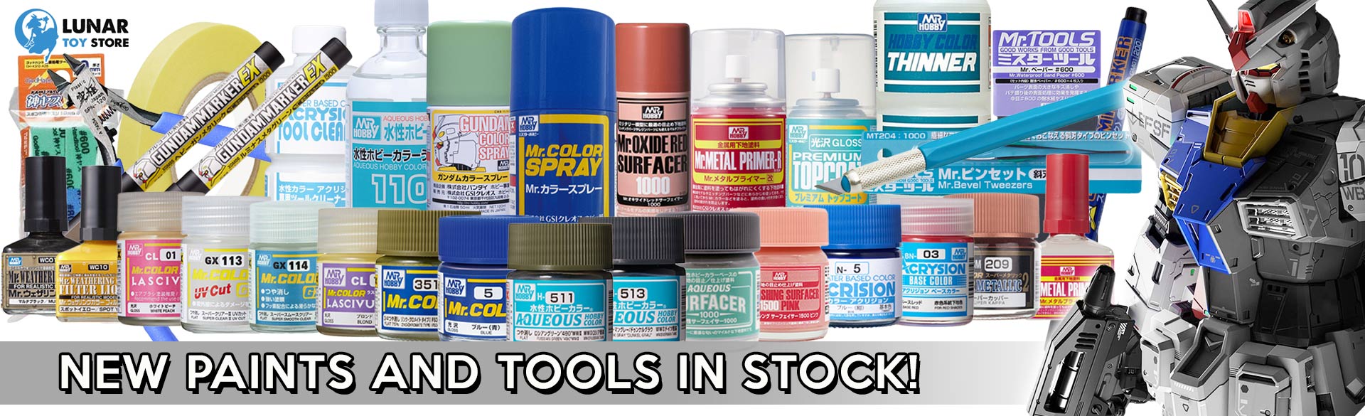 paints and tools